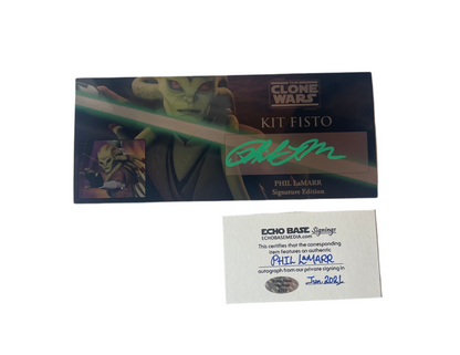 PHIL LAMARR - KIT FISTO - THE CLONE WARS TV SHOW - 3X7 PLAQUE