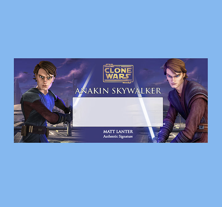 MATT LANTER - ANAKIN SKYWALKER - CLONE WARS - PLAQUE - BRUSHED METAL