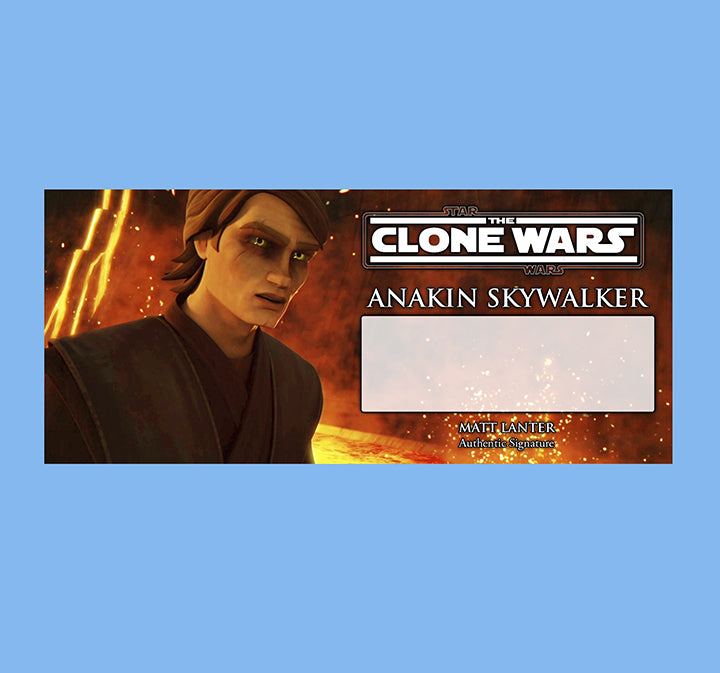 MATT LANTER - ANAKIN SKYWALKER - CLONE WARS - PLAQUE - BRUSHED METAL