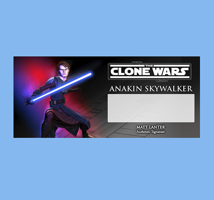 MATT LANTER - ANAKIN SKYWALKER - CLONE WARS - PLAQUE - BRUSHED METAL