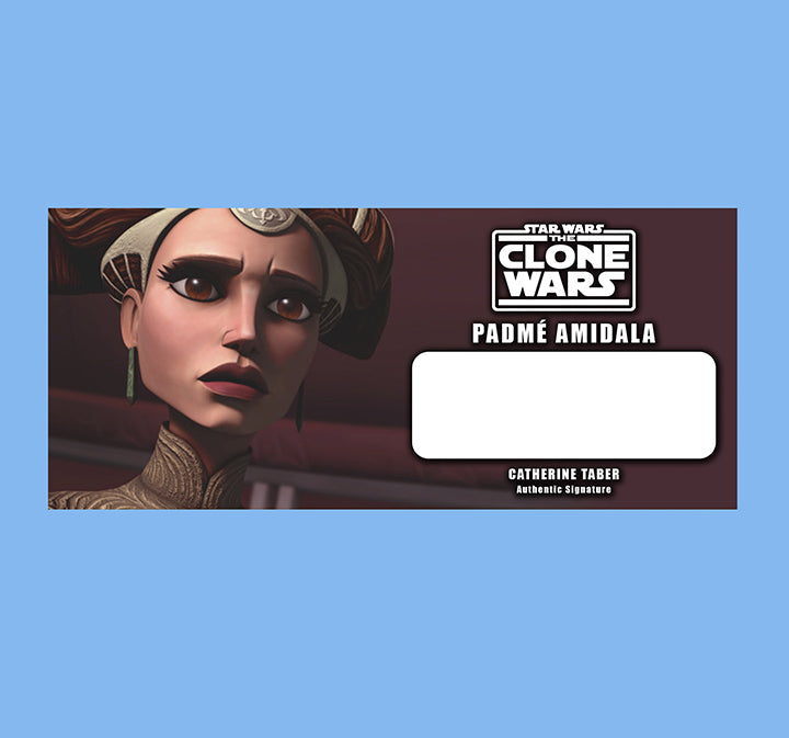 CATHERINE TABER - PADME AMIDALA - CLONE WARS - PLAQUE - BRUSHED METAL