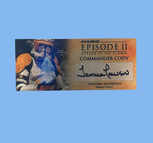 TEMUERA MORRISON - COMMANDER CODY - EP2 ATTACK OF THE CLONES - 3X7 PLAQUE