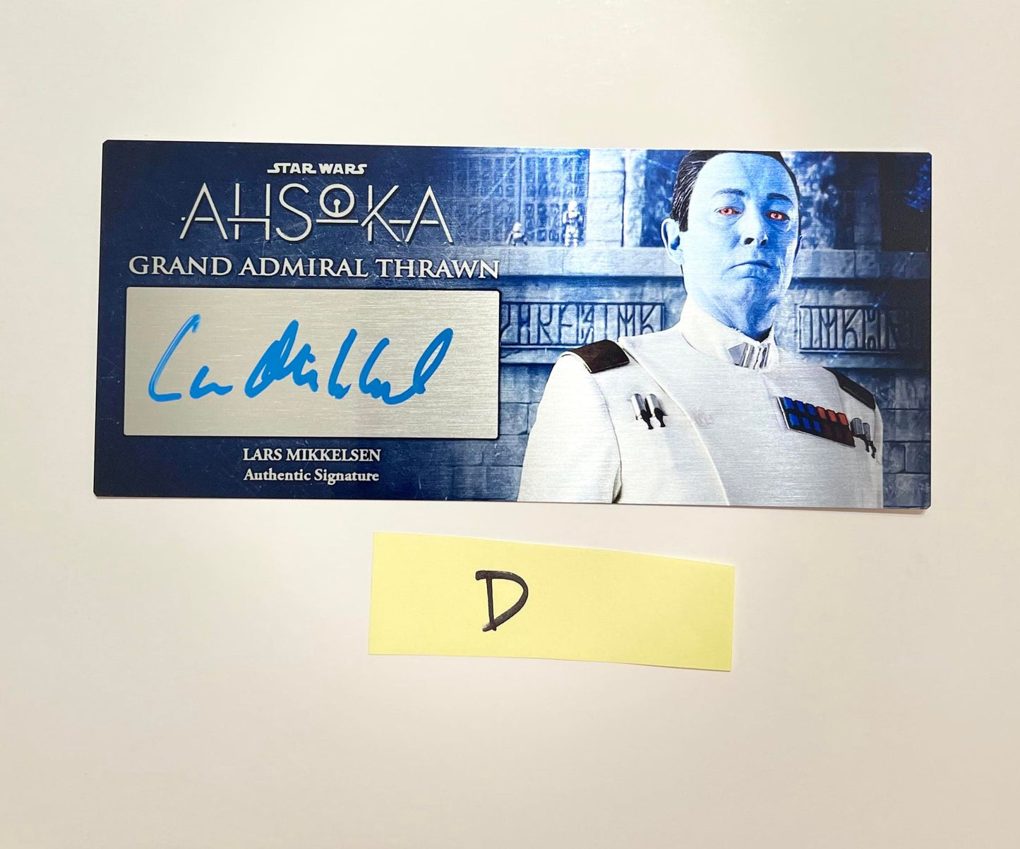 LARS MIKKELSEN - GRAND ADMIRAL THRAWN - AHSOKA TV SHOW - 3X7 PLAQUE