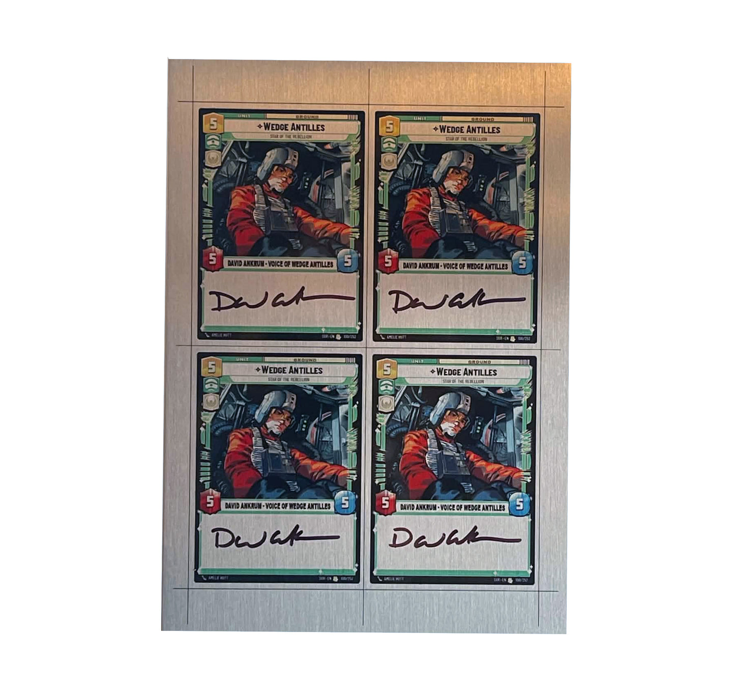 DAVID ANKRUM - XWING PILOT ANIME - UNCUT SHEET