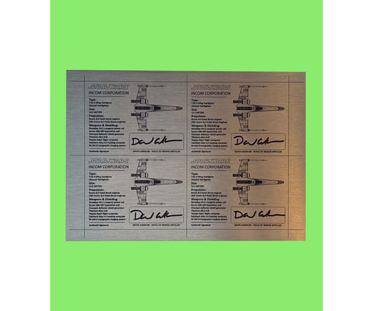DAVID ANKRUM - WEDGE ANTILLES - X-WING SPECS UNCUT SHEET