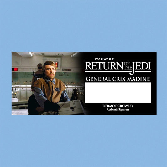 DERMOT CROWLEY - General Crix Madine - ROTJ - PLAQUE - BRUSHED METAL
