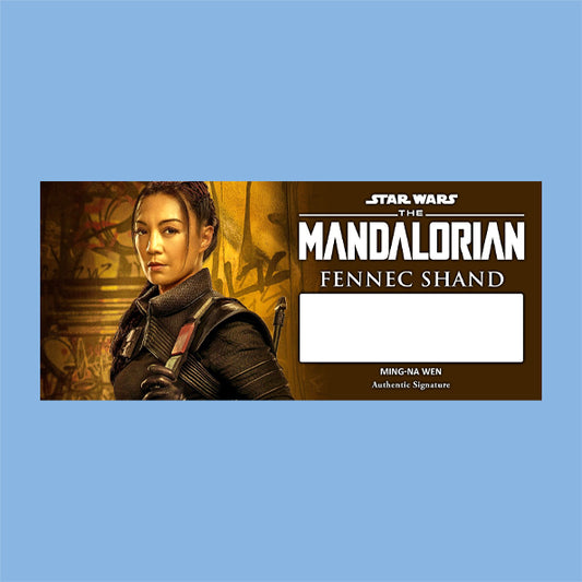 MING-NA WEN - FENNEC SHAND - MANDALORIAN - PLAQUE - BRUSHED METAL