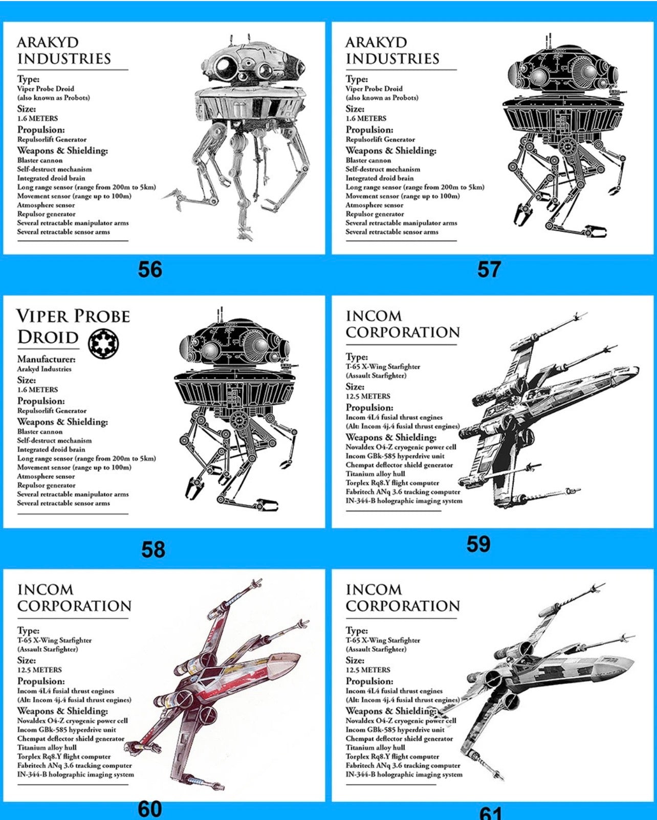 STAR WARS SPECIFICATION PLAQUES - BRUSHED METAL