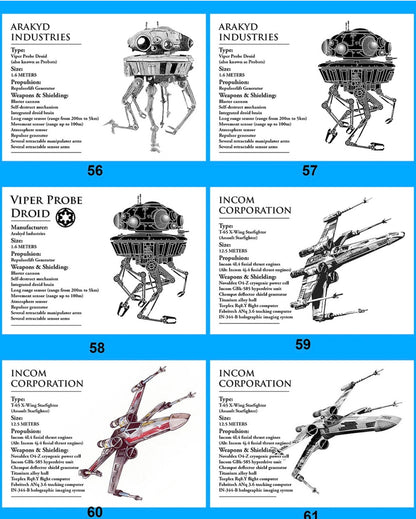 STAR WARS SPECIFICATION PLAQUES - BRUSHED METAL