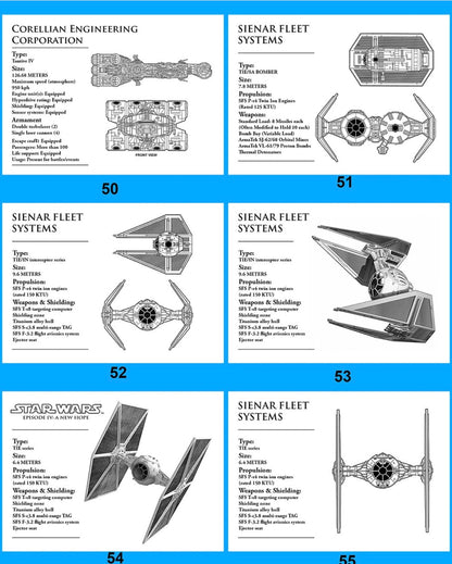 STAR WARS SPECIFICATION PLAQUES - BRUSHED METAL