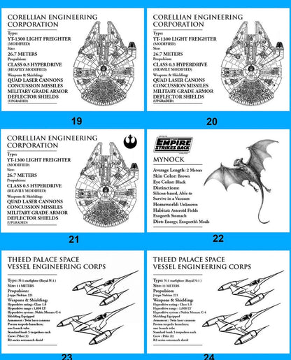 STAR WARS SPECIFICATION PLAQUES - BRUSHED METAL