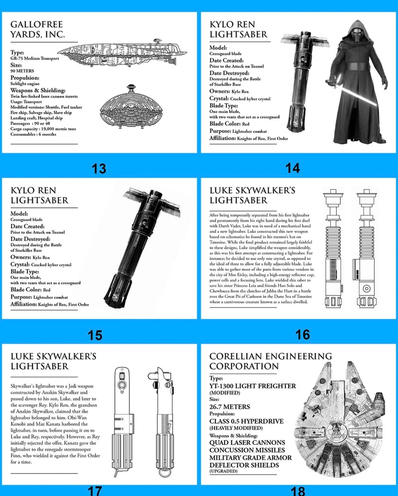 STAR WARS SPECIFICATION PLAQUES - BRUSHED METAL