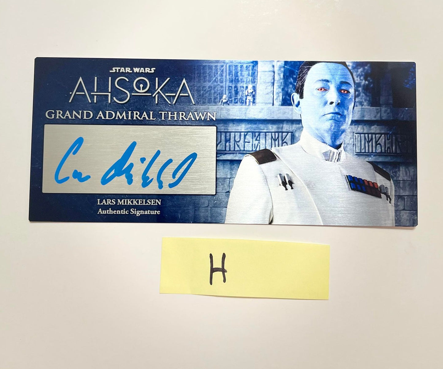 LARS MIKKELSEN - GRAND ADMIRAL THRAWN - AHSOKA TV SHOW - 3X7 PLAQUE