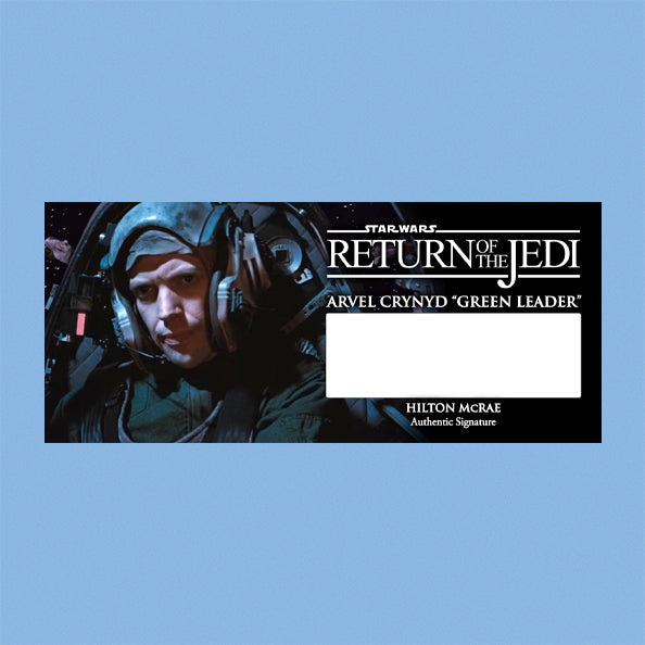HILTON MCRAE - GREEN LEADER - ROTJ - PLAQUE - BRUSHED METAL