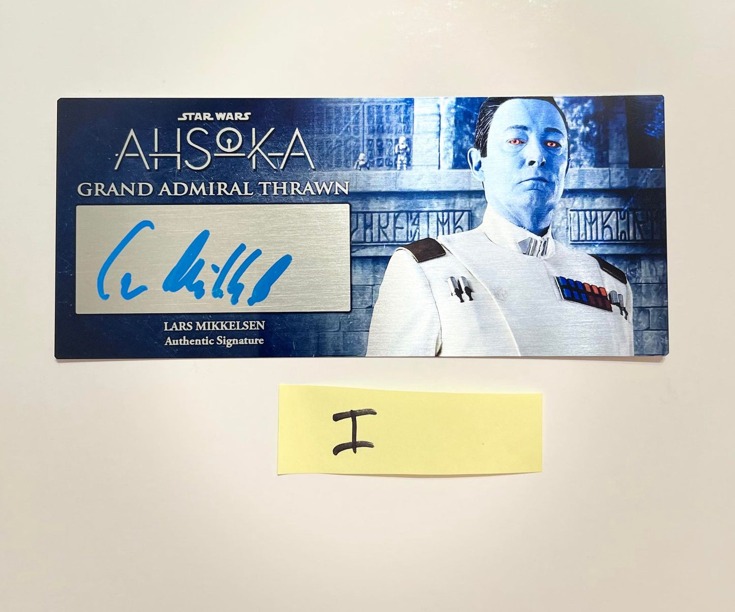 LARS MIKKELSEN - GRAND ADMIRAL THRAWN - AHSOKA TV SHOW - 3X7 PLAQUE