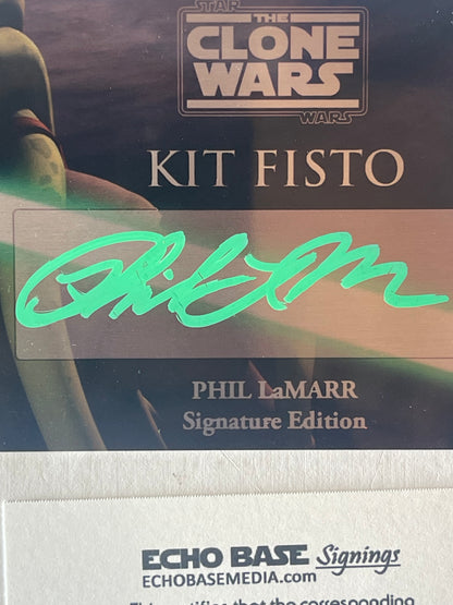 PHIL LAMARR - KIT FISTO - THE CLONE WARS TV SHOW - 3X7 PLAQUE