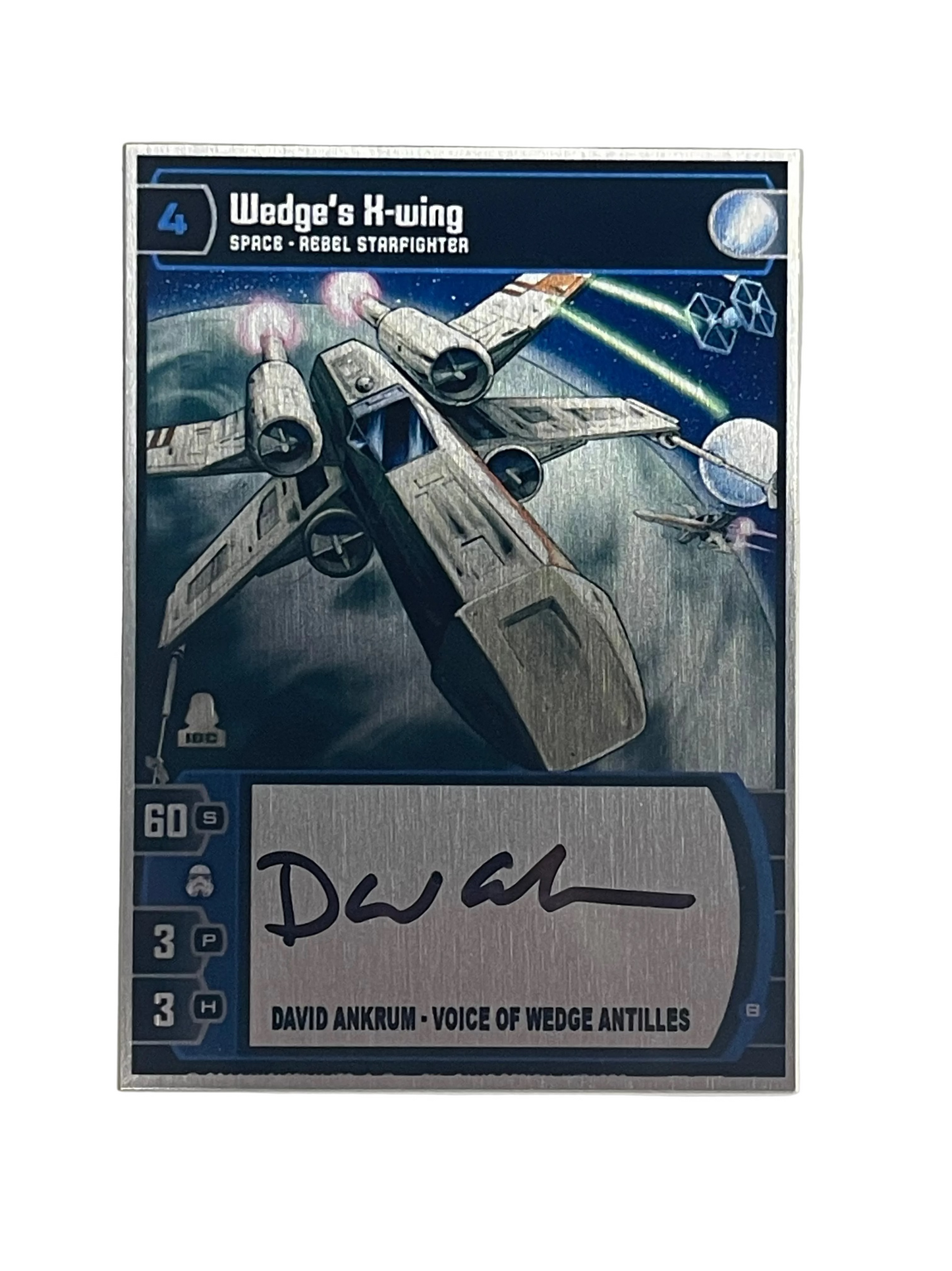 DAVID ANKRUM - WEDGE ANTILLES - X-WING V4 - 2.5x3.5 PLAQUE