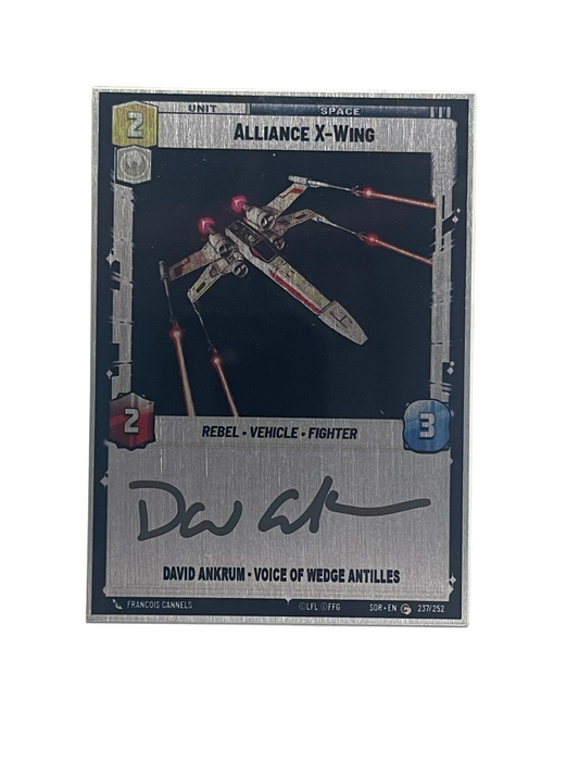 DAVID ANKRUM - WEDGE ANTILLES - X-WING V3 - 2.5x3.5 PLAQUE