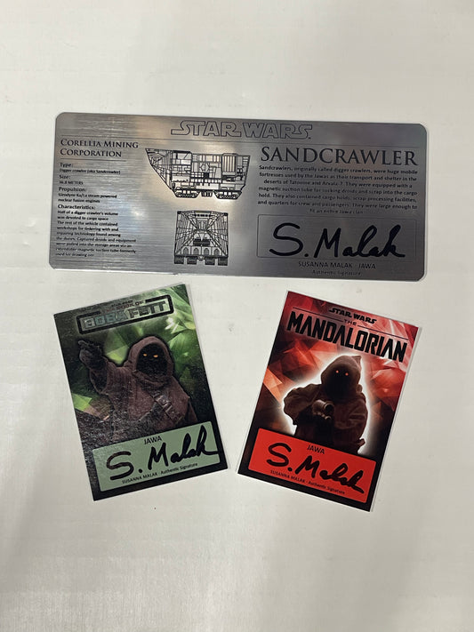 SANDCRAWLER JAWA - SIGNED PLAQUE