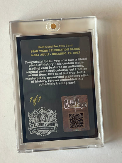 1/1 TRADING CARDS - CELEBRATION BADGE 2017