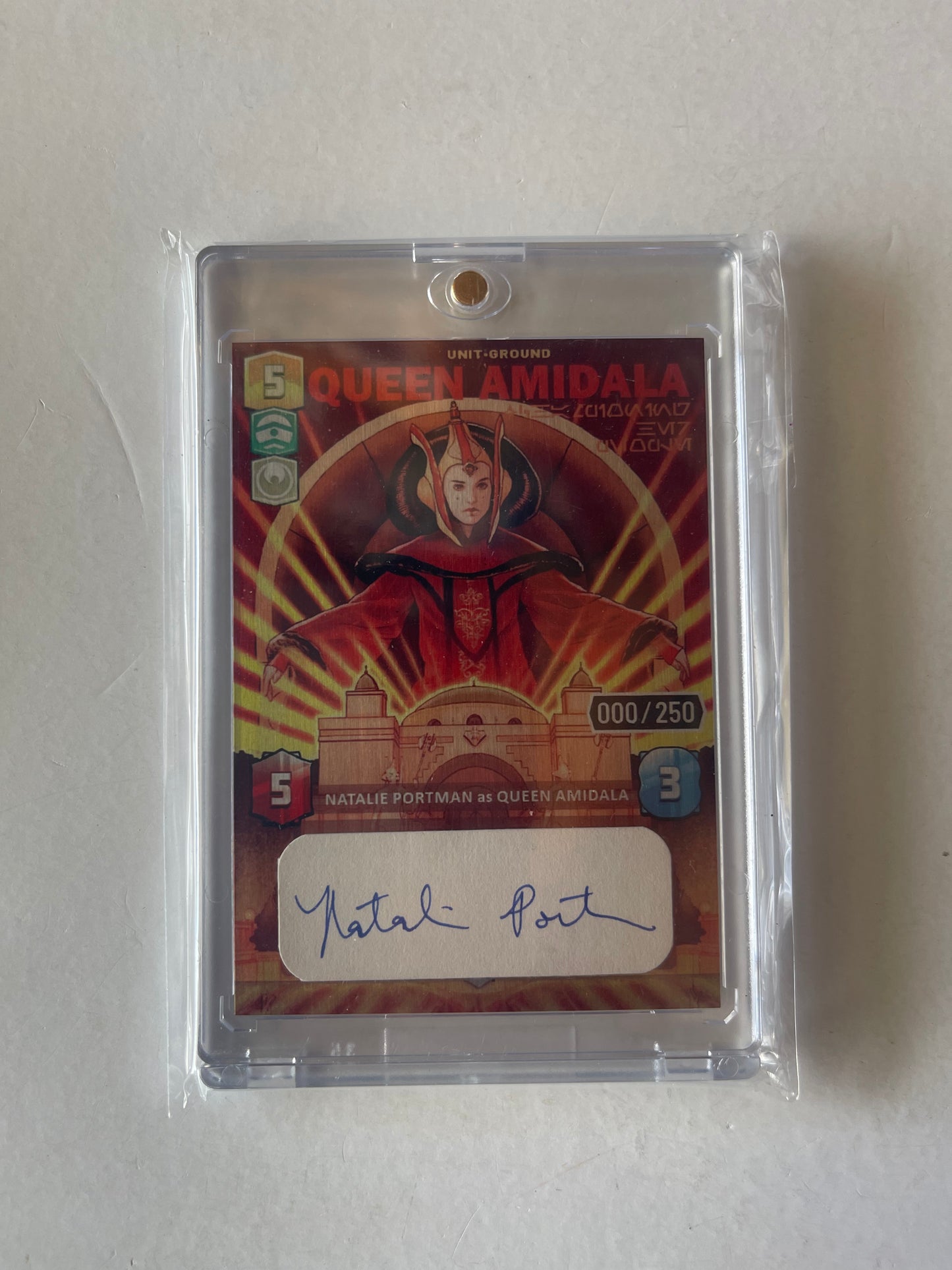METAL TRADING CARD SIGNATURE CUT - QUEEN AMIDALA