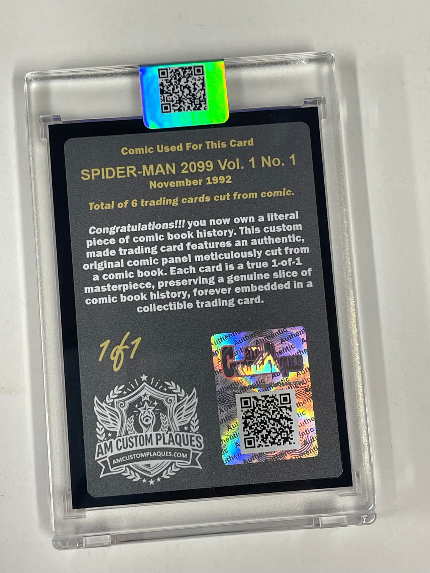 1/1 TRADING CARDS - SPIDER-MAN 2099 COMIC