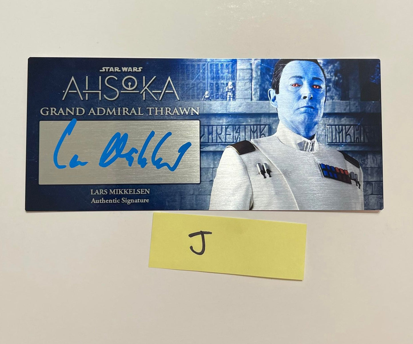 LARS MIKKELSEN - GRAND ADMIRAL THRAWN - AHSOKA TV SHOW - 3X7 PLAQUE