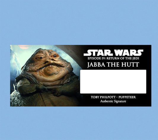 TOBY PHILPOTT - JABBA THE HUTT - RETURN OF THE JEDI - PLAQUE - BRUSHED METAL