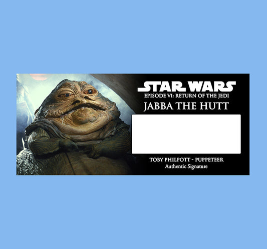 TOBY PHILPOTT - JABBA THE HUTT - RETURN OF THE JEDI - PLAQUE - BRUSHED METAL