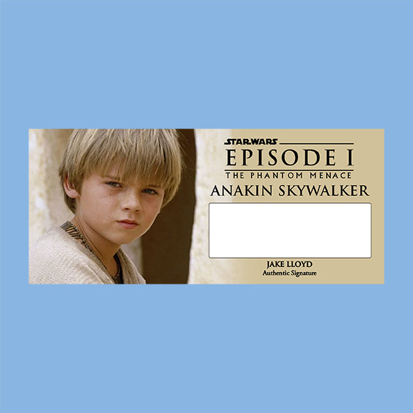 JAKE LLOYD - ANAKIN SKYWALKER - PLAQUES - BRUSHED METAL – AMCustomPlaques