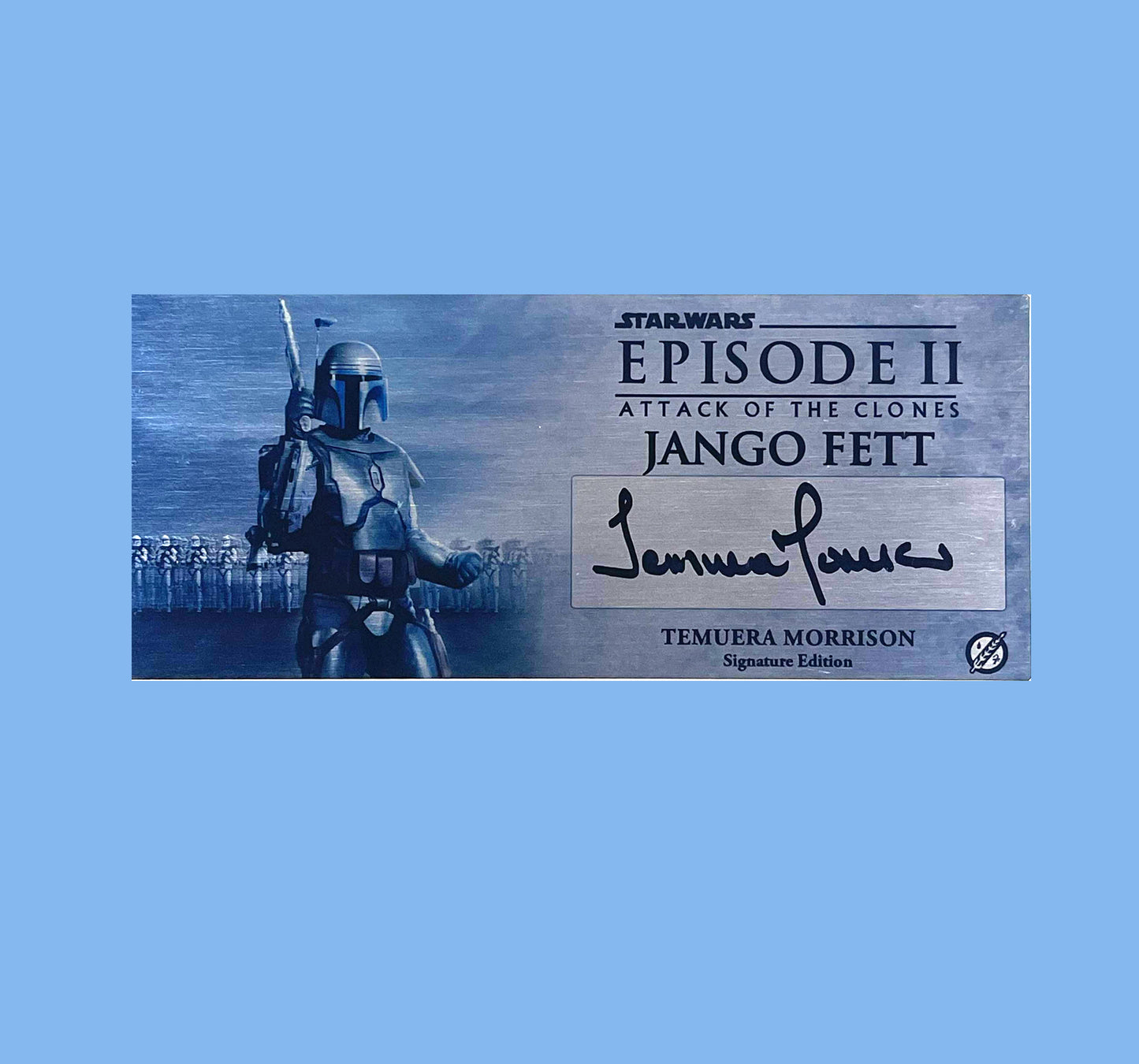 TEMUERA MORRISON - JANGO FETT - EP2 ATTACK OF THE CLONES - 3X7 PLAQUE