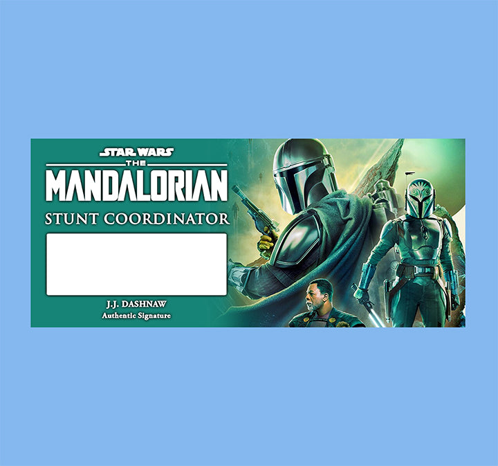 JJ DASHNAW - STUNTS - THE MANDALORIAN - PLAQUE - BRUSHED METAL