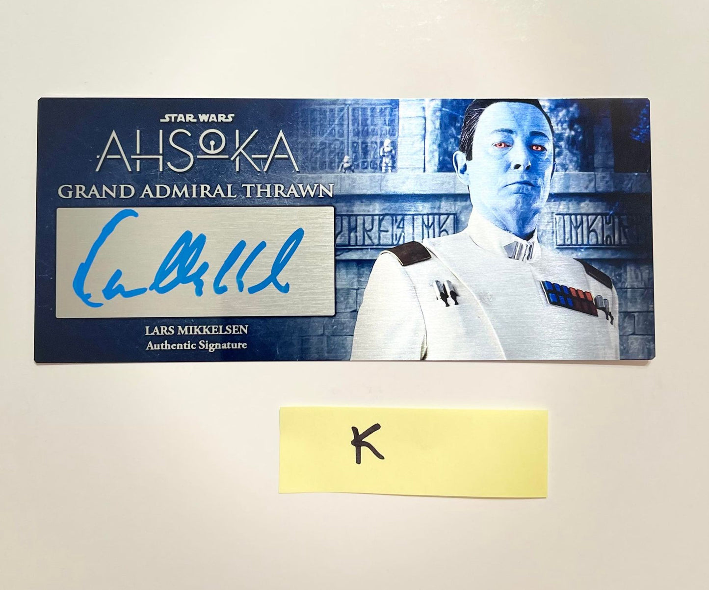 LARS MIKKELSEN - GRAND ADMIRAL THRAWN - AHSOKA TV SHOW - 3X7 PLAQUE