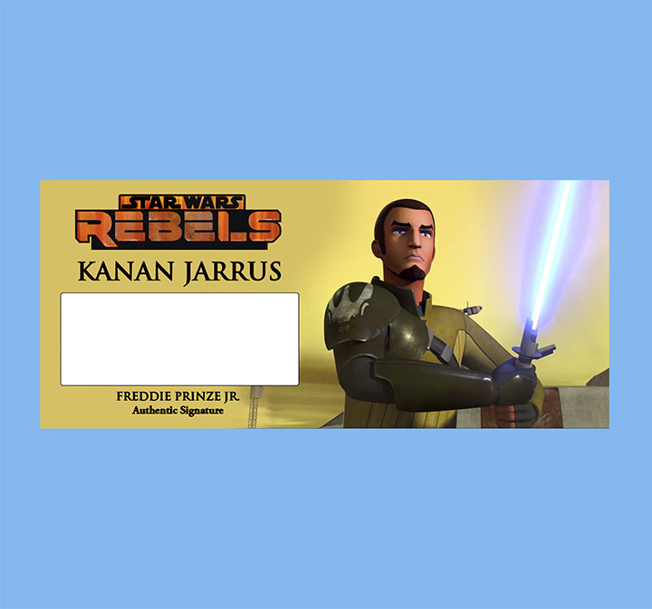 FREDDIE PRINZE JR. - KANAN JARRUS - REBELS - PLAQUE - BRUSHED METAL