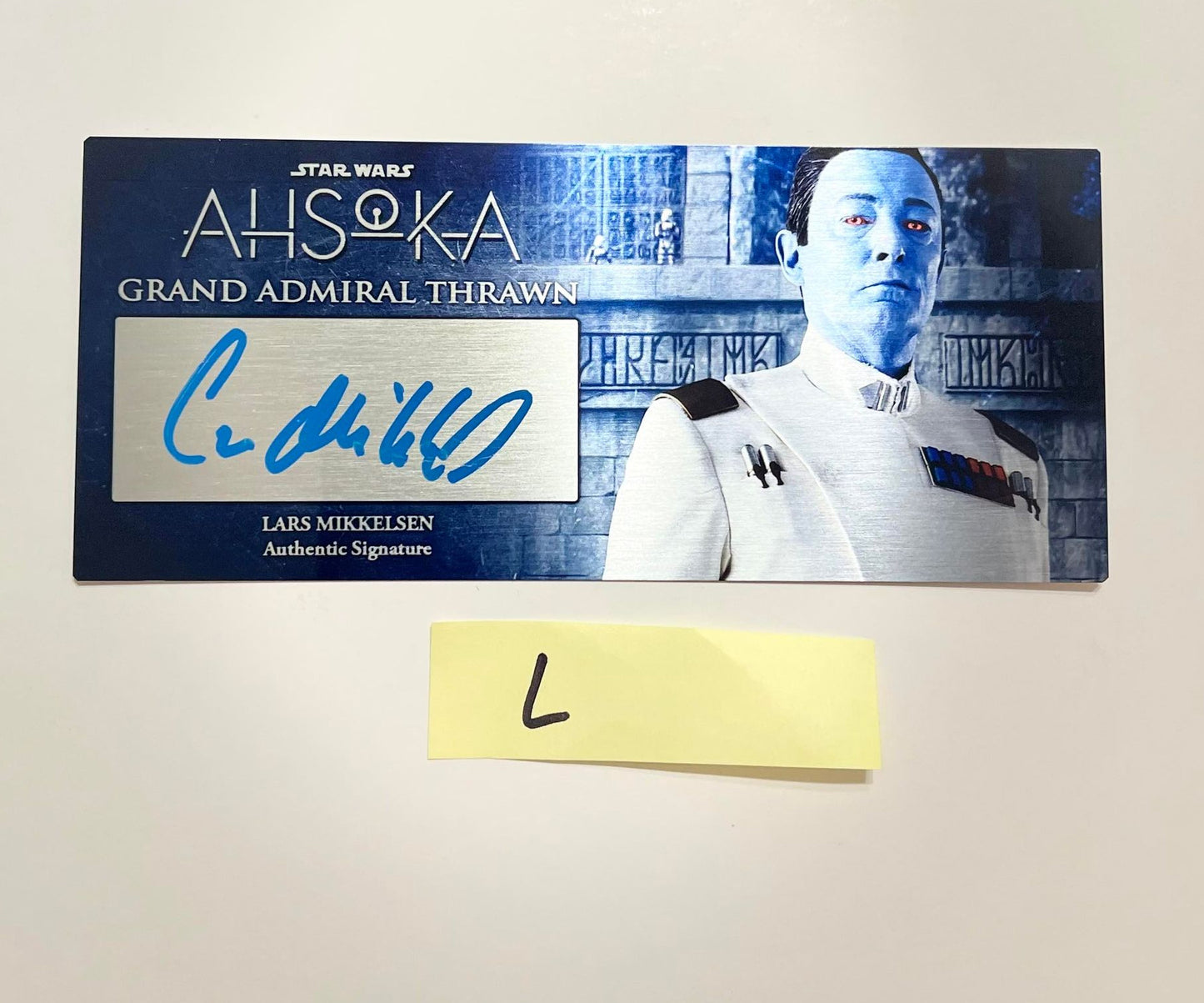 LARS MIKKELSEN - GRAND ADMIRAL THRAWN - AHSOKA TV SHOW - 3X7 PLAQUE