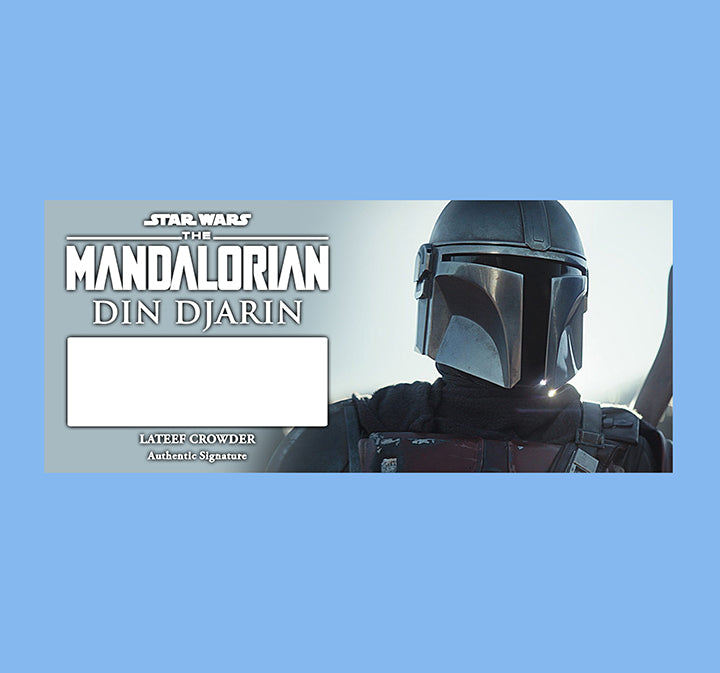 LATEEF CROWDER - DIN DJARIN - THE MANDALORIAN - PLAQUE - BRUSHED METAL