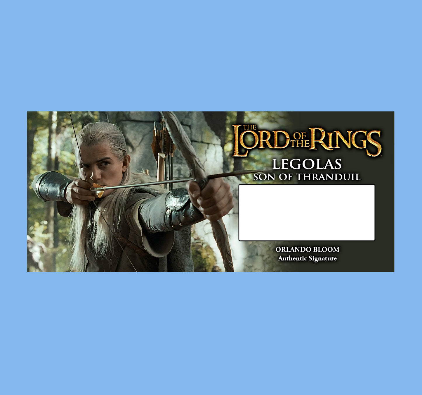 ORLANDO BLOOM - LEGOLAS - LORD OF THE RINGS - PLAQUES - BRUSHED METAL
