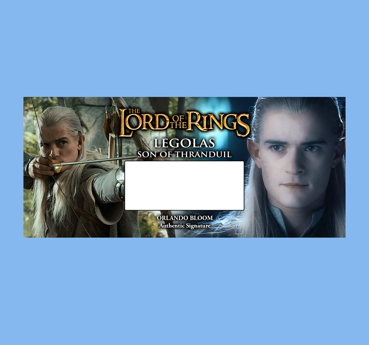 ORLANDO BLOOM - LEGOLAS - LORD OF THE RINGS - PLAQUES - BRUSHED METAL