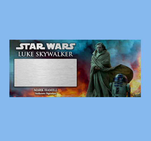 MARK HAMIL - LUKE SKYWALKER - PLAQUES - BRUSHED METAL