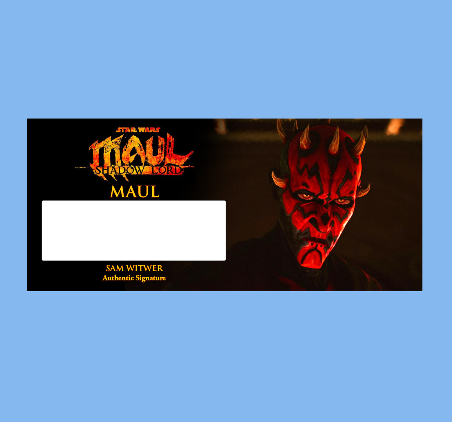 SAM WITWER - MAUL SHADOW LORD - PLAQUES - BRUSHED METAL