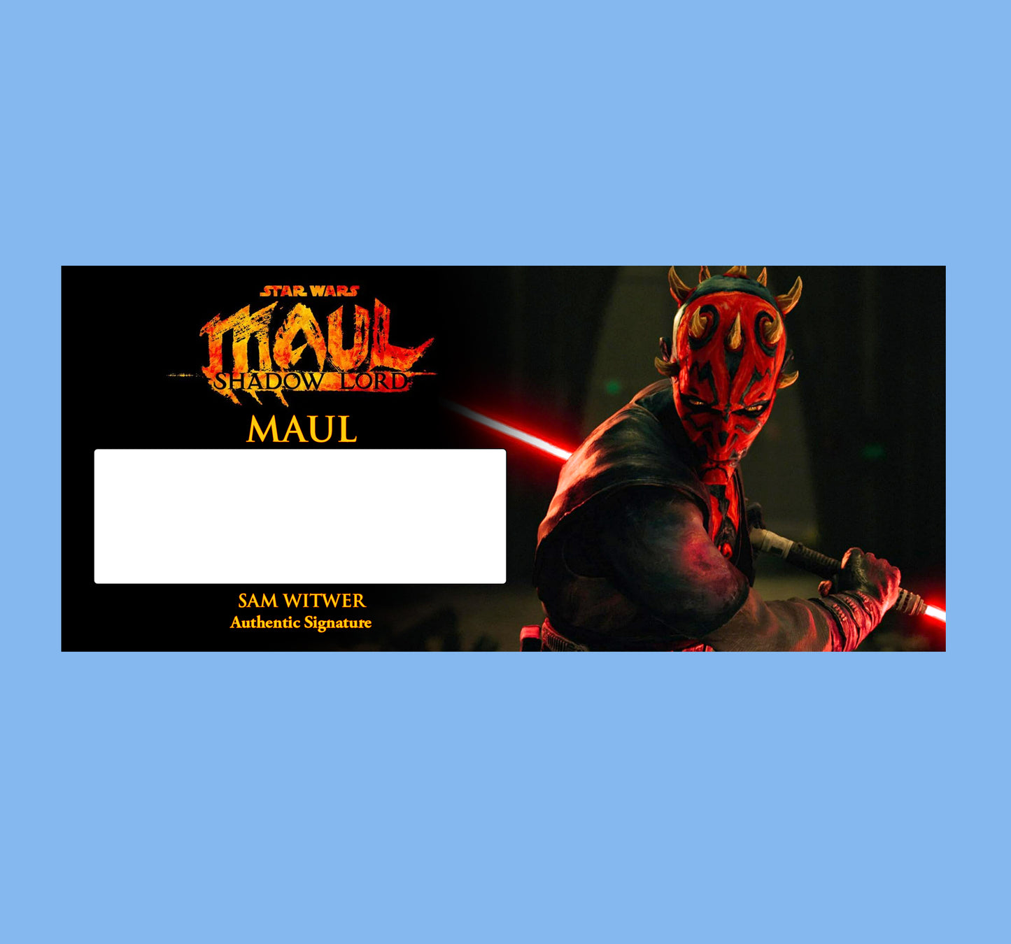 SAM WITWER - MAUL SHADOW LORD - PLAQUES - BRUSHED METAL