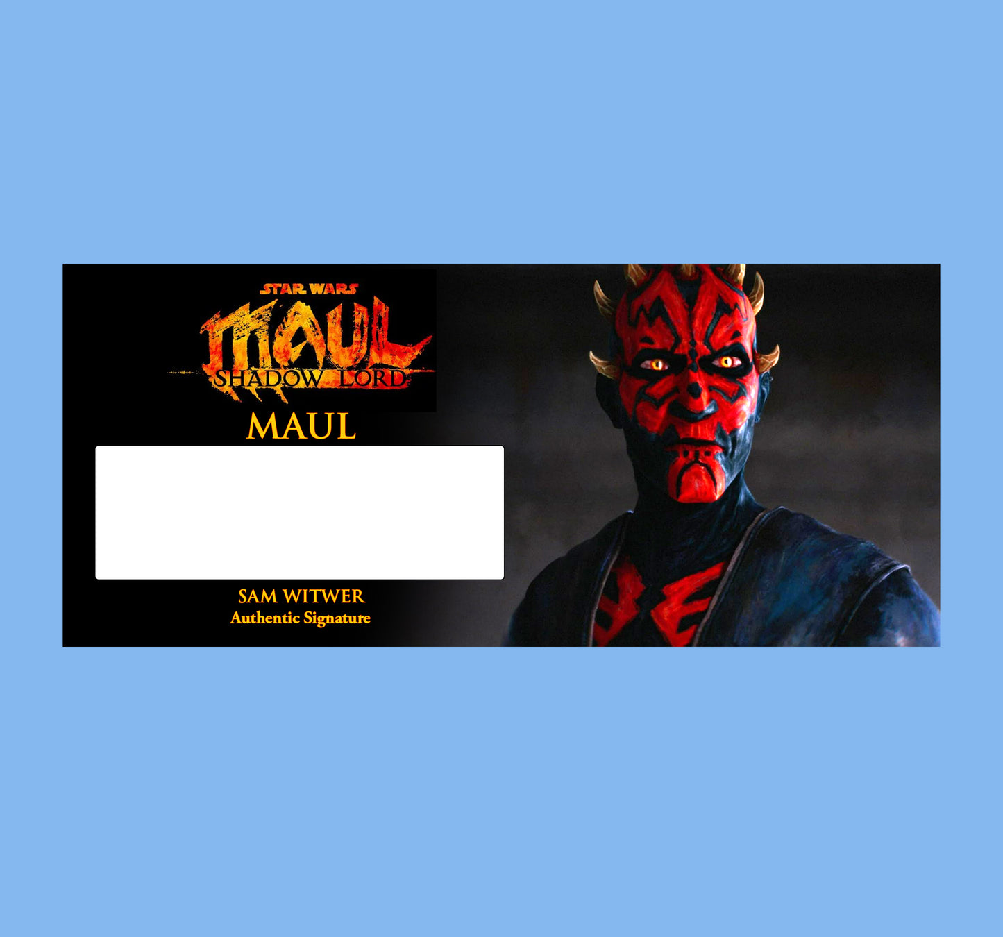 SAM WITWER - MAUL SHADOW LORD - PLAQUES - BRUSHED METAL