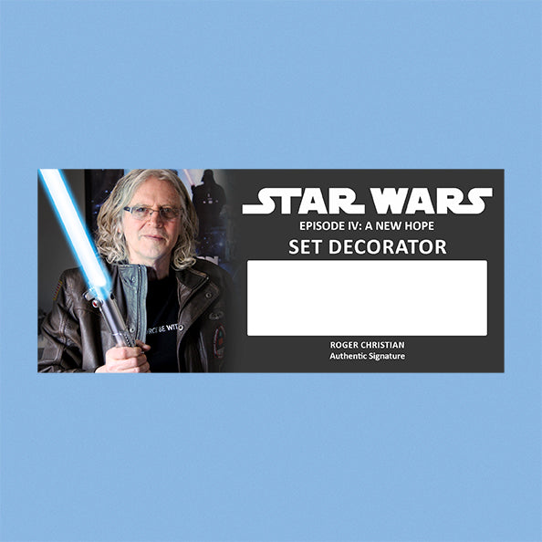 ROGER CHRISTIAN - A NEW HOPE - PLAQUE - BRUSHED METAL