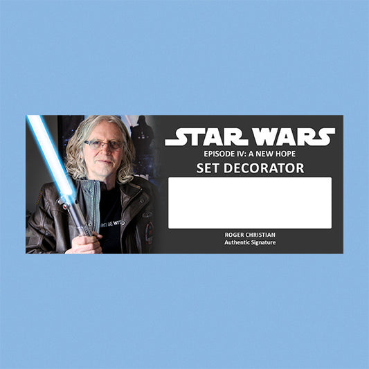 ROGER CHRISTIAN - A NEW HOPE - PLAQUE - BRUSHED METAL