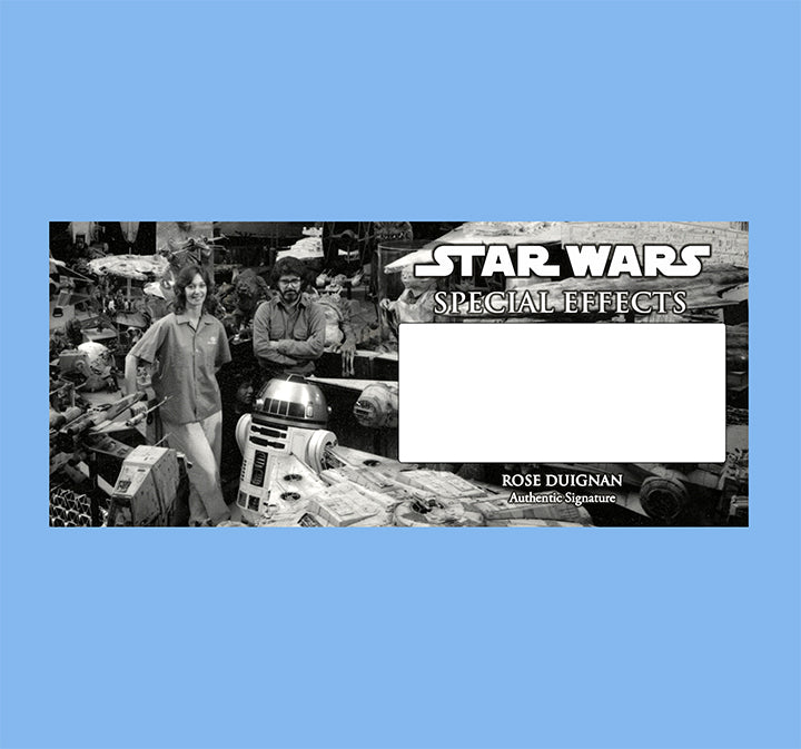 ROSE DUIGNAN - SPECIAL EFFECTS - STAR WARS - PLAQUE - BRUSHED METAL