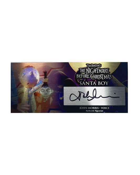 JOHN MORRIS - NIGHTMARE BEFORE CHRISTMAS - SANTA BOY - 3X7 PLAQUE