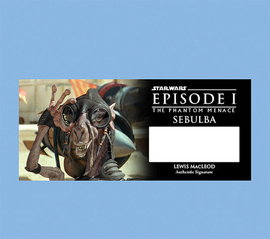 Lewis MacLEOD - SEBULBA - THE PHANTOM MENACE - PLAQUE - BRUSHED METAL