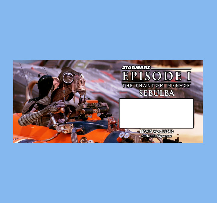 Lewis MacLEOD - SEBULBA - THE PHANTOM MENACE - PLAQUE - BRUSHED METAL