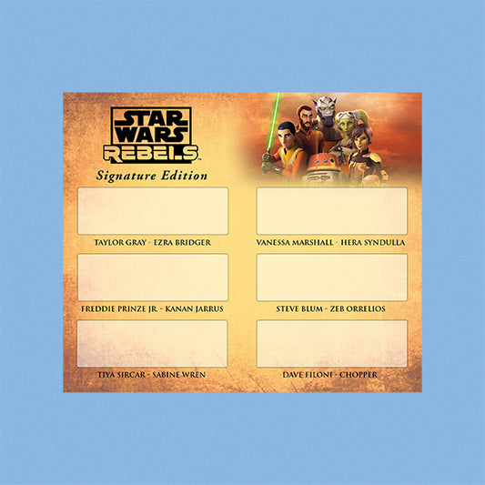 STAR WARS REBELS CREW - 5X6 PLAQUE - BRUSHED METAL