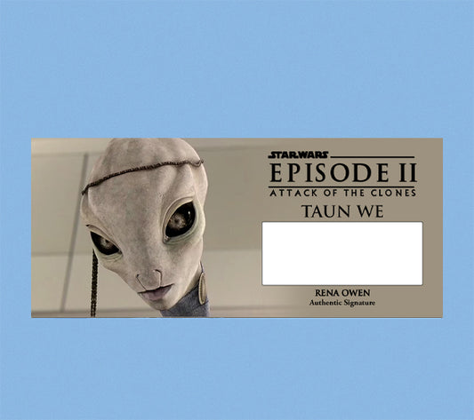 Rena Owen - TAUN WE - ATTACK OF THE CLONES - PLAQUE - BRUSHED METAL